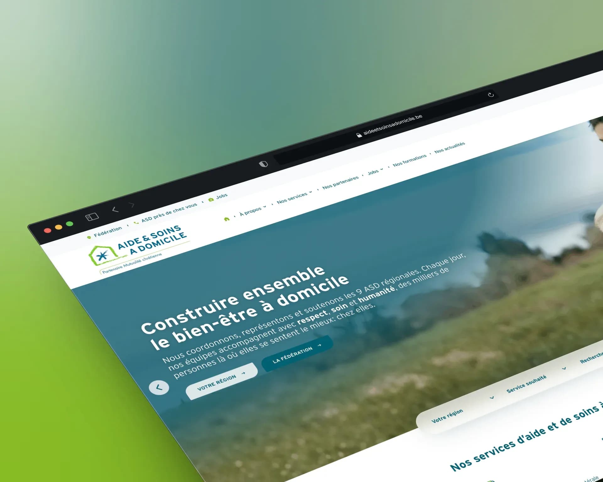 Site web Aide et Soins à domicile